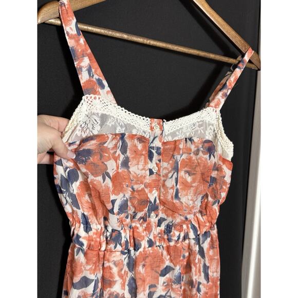 MUDD Crochet Floral Design Lace Y2K babydoll spring cottagecore boho M - Picture 4 of 10